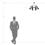 816066 Люстра DUMO 6х40W E14 БЕЛЫЙ МАТОВЫЙ/ЗОЛОТО — изображение 2