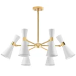 816066 Люстра DUMO 6х40W E14 БЕЛЫЙ МАТОВЫЙ/ЗОЛОТО