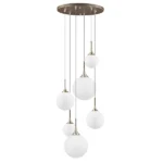 813063 Люстра GLOBO 6х40W E14 champagne gold/white