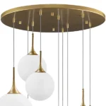 813092 Люстра GLOBO 9х40W E14 gold/white — изображение 8