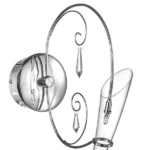 755614 Бра SCARABEO 1х35W G4 12V ХРОМ хрусталь+стекло — изображение 4