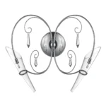 755624 Бра SCARABEO 2х35W G4 12V ХРОМ хрусталь+стекло