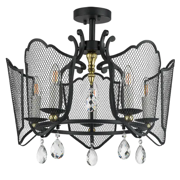 23fdef180fa611ec813dc81f66f678b0_b8cee0d8776511ec813dc81f66f678b0 744057 Люстра CASTELLO 5х40W E14 ЧЕРНЫЙ/ЗОЛОТО — изображение 1