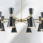 816087 Люстра DUMO 8х40W E14 ЧЕРНЫЙ МАТОВЫЙ/ЗОЛОТО — изображение 8