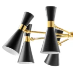 816087 Люстра DUMO 8х40W E14 ЧЕРНЫЙ МАТОВЫЙ/ЗОЛОТО — изображение 2