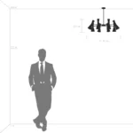 816087 Люстра DUMO 8х40W E14 ЧЕРНЫЙ МАТОВЫЙ/ЗОЛОТО — изображение 7