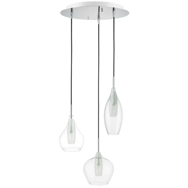 803051 Подвес PENTOLA 3х25W G9 ХРОМ/ПРОЗРАЧНЫЙ