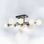 815380 Люстра CROCO 8х40W E14 ЧЕРНЫЙ МАТОВЫЙ/ЗОЛОТО — изображение 5