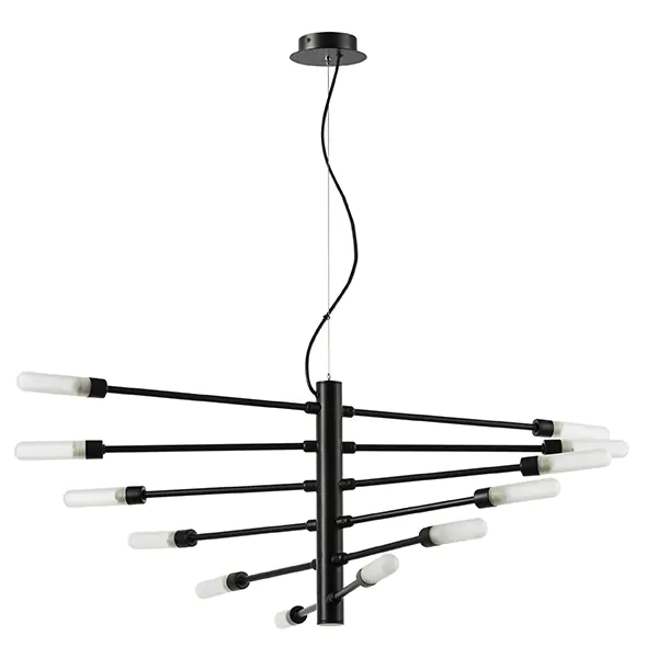 733127 Люстра RAGNO 12х40W G9 ЧЕРНЫЙ МАТОВЫЙ