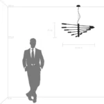 733127 Люстра RAGNO 12х40W G9 ЧЕРНЫЙ МАТОВЫЙ — изображение 2