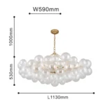 4202-10P, подвесная люстра, L1130xW590xH690/1530, 10xE14x40W, excluded — изображение 3