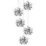 L5PR721134 Подвес пятерной круглый EXTRA 5x3x5W(led) G9 (721134 - 5 + 572154 -1) ХРОМ — изображение 4