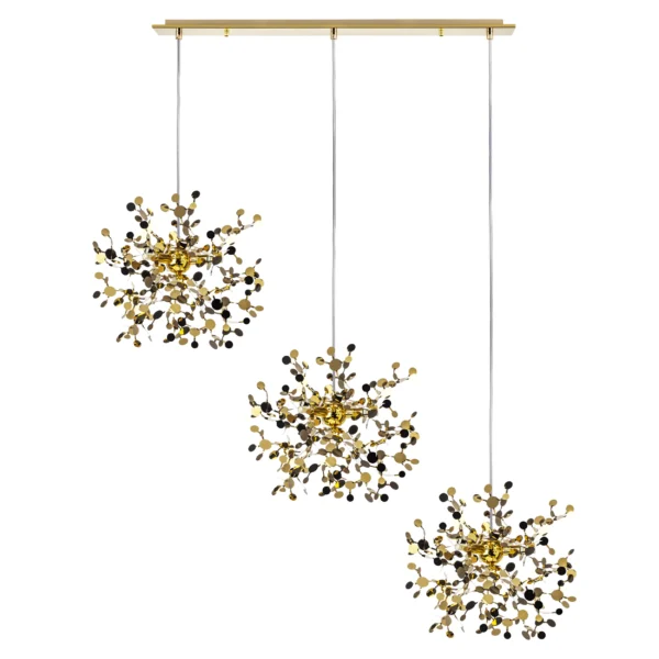 L3PL721132 Подвес тройной линейный EXTRA 3x3x5W(led) G9  (721132 - 3 + 572122 -1) ЗОЛОТО