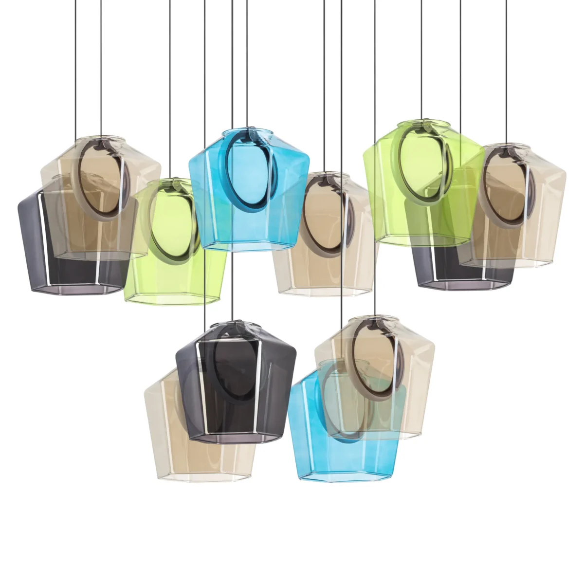 796329 Люстра CARAMELLO LED 12х6W 1400LM КОФЕЙНЫЙ/МУЛЬТИКОЛОР 3000K — изображение 4