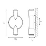 380623 Светильник DITO 2х1W LED 220LM G ЧЕРНЫЙ/ЗОЛОТО 4000K — изображение 4