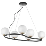 815360 Люстра CROCO 6х40W E14 ЧЕРНЫЙ МАТОВЫЙ/ЗОЛОТО