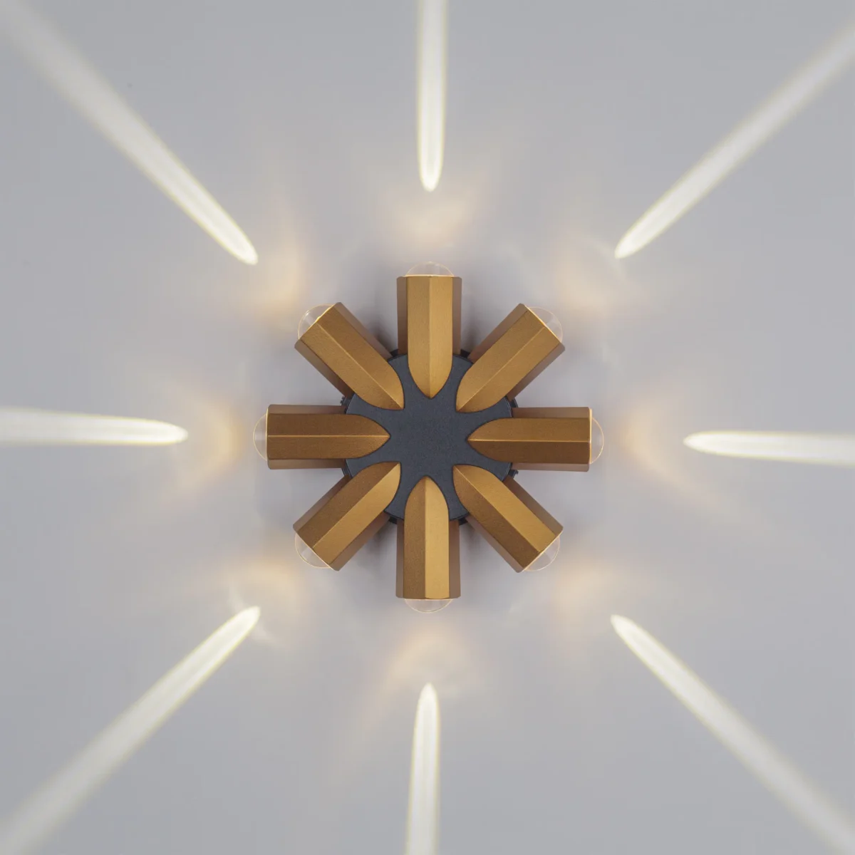 380683 Светильник DITO 8х1W LED 880LM G ЧЕРНЫЙ/ЗОЛОТО 4000K — изображение 3