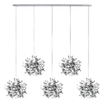 L5PL721134 Подвес пятерной линейный EXTRA 5x3x5W(led) G9  (721134 - 5 + 572164 -1) ХРОМ