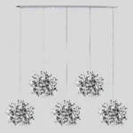 L5PL721134 Подвес пятерной линейный EXTRA 5x3x5W(led) G9  (721134 - 5 + 572164 -1) ХРОМ — изображение 2