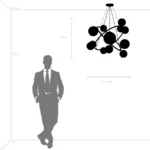 815410 Люстра CROCO 12х40W E14 ЧЕРНЫЙ МАТОВЫЙ — изображение 12