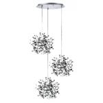 L3PR721134 Подвес тройной круглый EXTRA 3x3x5W(led) G9 (721134 - 3 + 572134 -1) ХРОМ