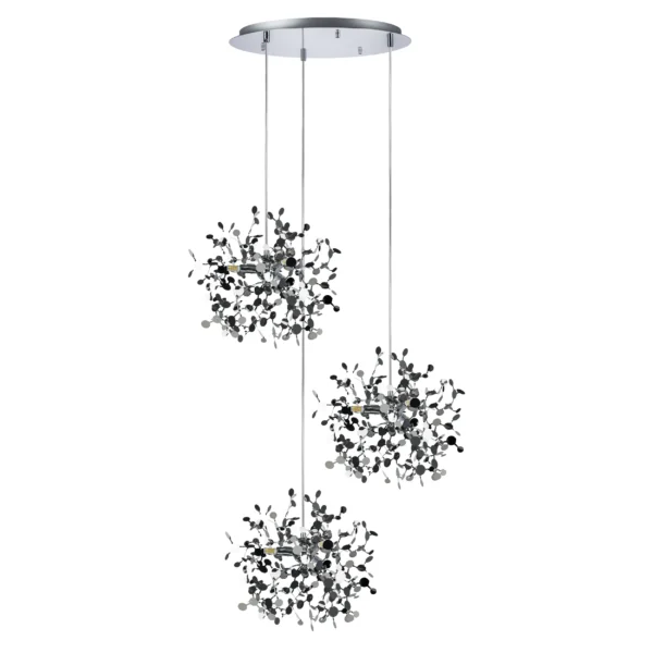 L3PR721134 Подвес тройной круглый EXTRA 3x3x5W(led) G9  (721134 - 3 + 572134 -1) ХРОМ