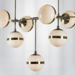 813191 Люстра GLOBO 9х40W E14 electroplating bronze/white — изображение 4