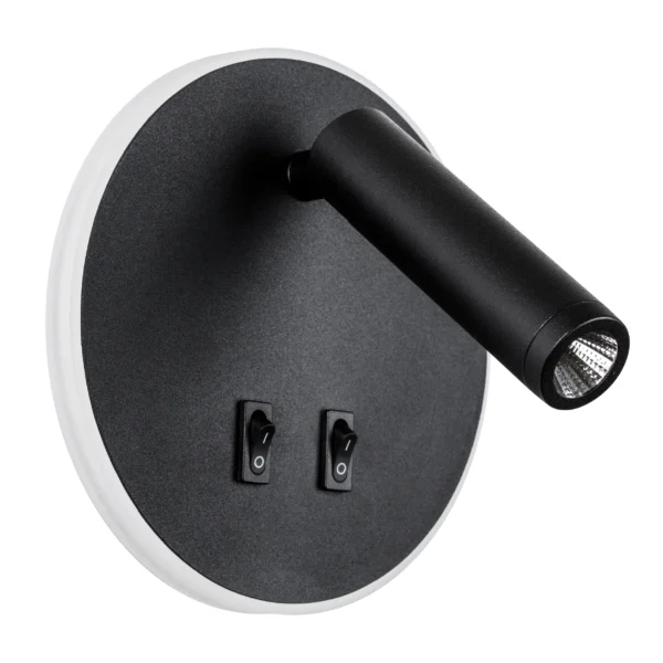 808657 Светильник настенный MURO LED 9W+3W 530LM+140LM G ЧЕРНЫЙ 3000K