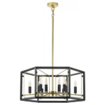 713327 Люстра REGOLO 12х40W E14 ЧЕРНЫЙ МАТОВЫЙ/ЗОЛОТО