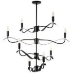 733287 Люстра RAGNO 8х40W E14 ЧЕРНЫЙ МАТОВЫЙ