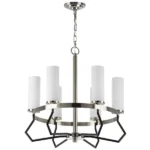 723065 Люстра FLUME 6х40W E14 ЧЕРНЫЙ МАТОВЫЙ/НИКЕЛЬ