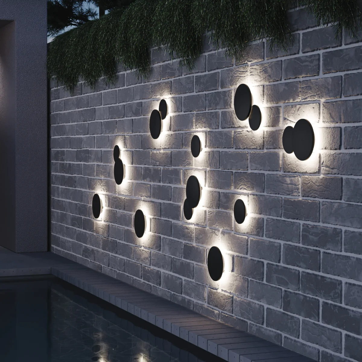 379347 Светильник PIATTO 1x12W LED 1200LM G ЧЕРНЫЙ 4000K IP65 — изображение 2