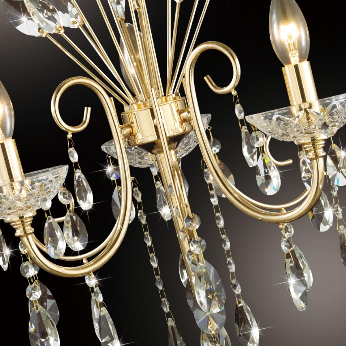 4977/3F HALL ODL23 627 золотой/хрусталь Торшер E14 3*40W VERSIA — изображение 4