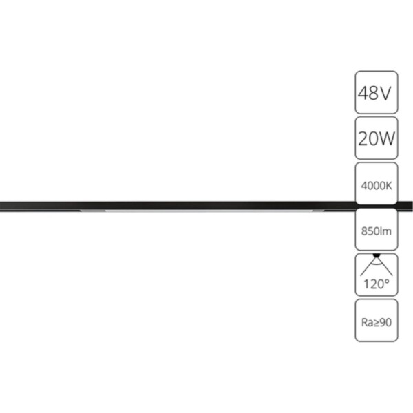 A7264PL-1BK СВЕТИЛЬНИК ПОТОЛОЧНЫЙ OPTIMA 48В 20Вт 850Лм 4000К 90+ 120°