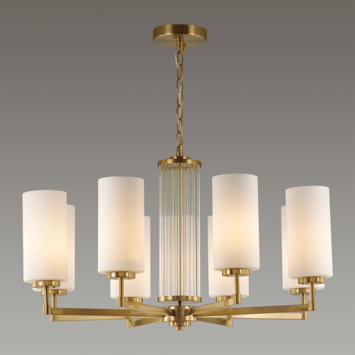 4990/8 HALL ODL23 637 матов. золотой/белый/стекло Люстра E27 8*40W KASALI — изображение 4