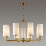 4990/8 HALL ODL23 637 матов. золотой/белый/стекло Люстра E27 8*40W KASALI — изображение 4