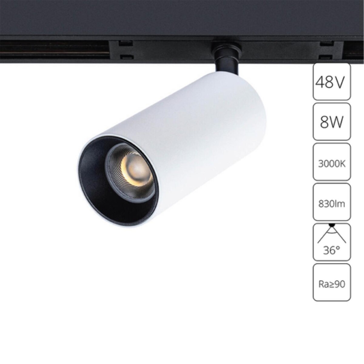 059538a3e0ba3d6988ebbb43a4e18d70 A7280PL-1WH СВЕТИЛЬНИК ПОТОЛОЧНЫЙ OPTIMA 48В 8Вт 830Лм 3000K 90+ 36° — изображение 1