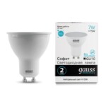 13627 Лампа Gauss LED Elementary MR16 GU10 7W 550lm 4100К 1/10/100