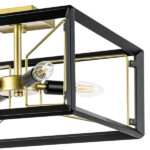 713347 Люстра REGOLO 4х40W E14 ЧЕРНЫЙ МАТОВЫЙ/ЗОЛОТО — изображение 3