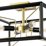 713347 Люстра REGOLO 4х40W E14 ЧЕРНЫЙ МАТОВЫЙ/ЗОЛОТО — изображение 4