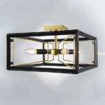 713347 Люстра REGOLO 4х40W E14 ЧЕРНЫЙ МАТОВЫЙ/ЗОЛОТО — изображение 8