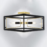 713347 Люстра REGOLO 4х40W E14 ЧЕРНЫЙ МАТОВЫЙ/ЗОЛОТО — изображение 9