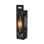 104801005 Лампа Gauss LED Filament Свеча на ветру E14 5W 400lm 2700K Golden 1/10/50 — изображение 4