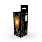 102802006 Лампа Gauss LED Filament ST64 E27 6W Golden 550lm 2400К 1/10/40 — изображение 3