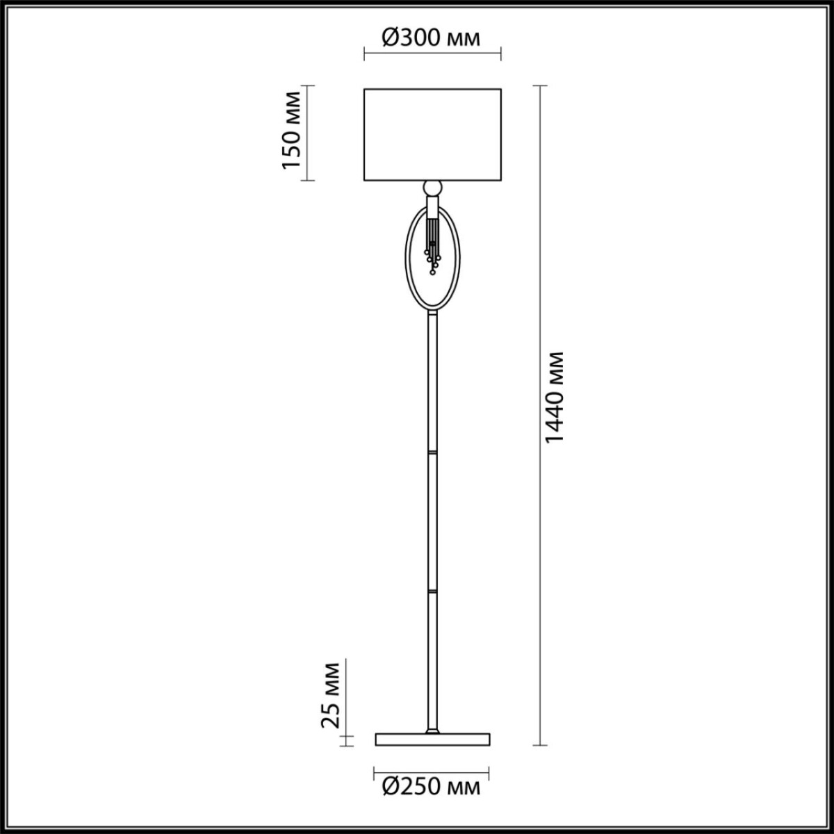 4516/1F NEOCLASSI LN26 069 античная латунь, черный Торшер E27 60W 220V SANTIAGO — изображение 2