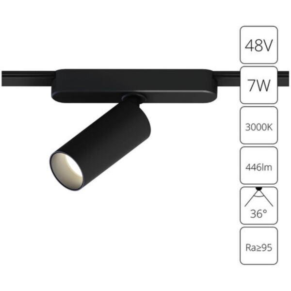 A1156PL-1BK СВЕТИЛЬНИК ПОТОЛОЧНЫЙ RAPID 48В 7Вт 446лм 3000К 95+ 36°