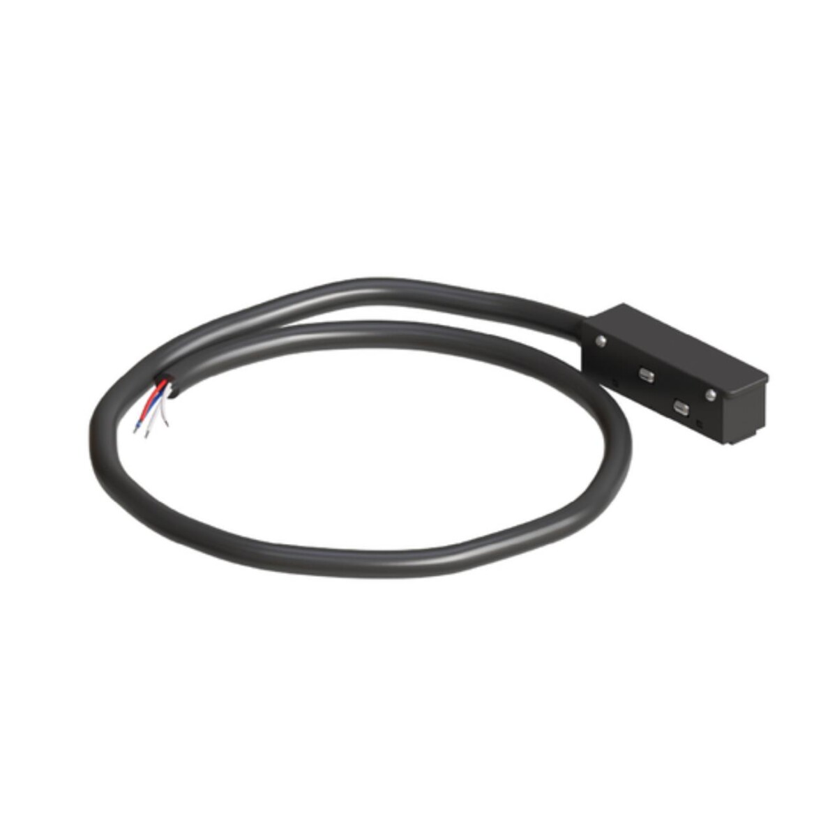 A740106N коннектор для ввода питания для шинопровода (трека) LINEA и OPTIMA 0,5м, черный — изображение 1