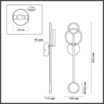 4321/16WL MIDCENT ODL22 453 металл/черный с бронзой Настенный светильник IP20 LED 16W 555Лм 3000K DENZEL — изображение 2