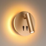 3913/9WL HIGHTECH ODL20 471 золот/металл Настен.св-к с лампой д/чтения с выкл LED 9W 3000K 220V BEAM — изображение 4