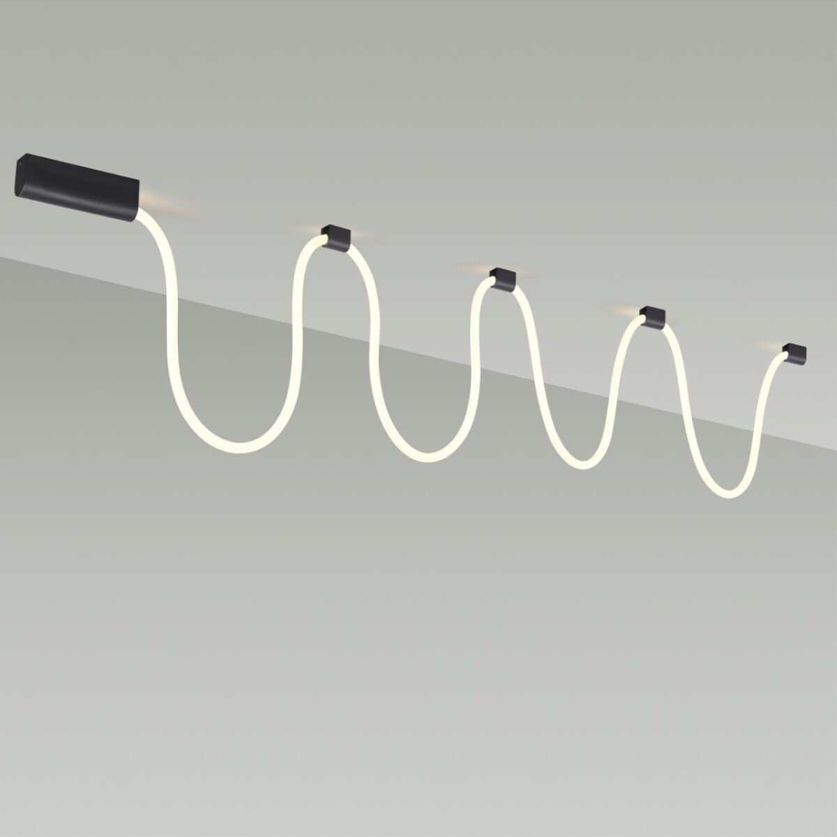 4391/30CL HIGHTECH ODL24 299 черный/металл/канат Настенно-потолочный светильник накладной (3 крепления в комплекте) IP20 LED 30W 1185Лм 4000K CORDA — изображение 4